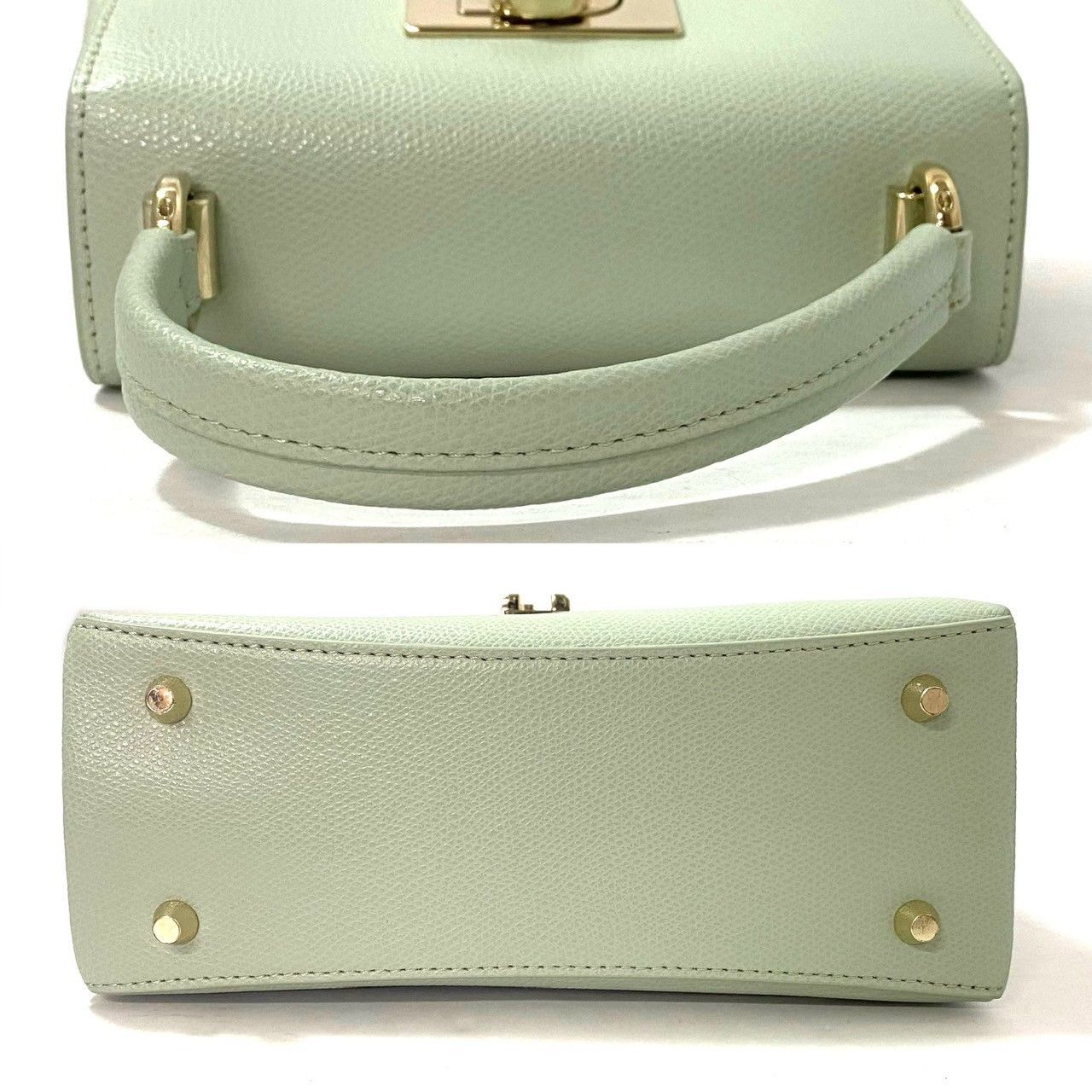 FURLA】1927 トップハンドル ミニ 2Way バッグ レザー グリーン/緑 