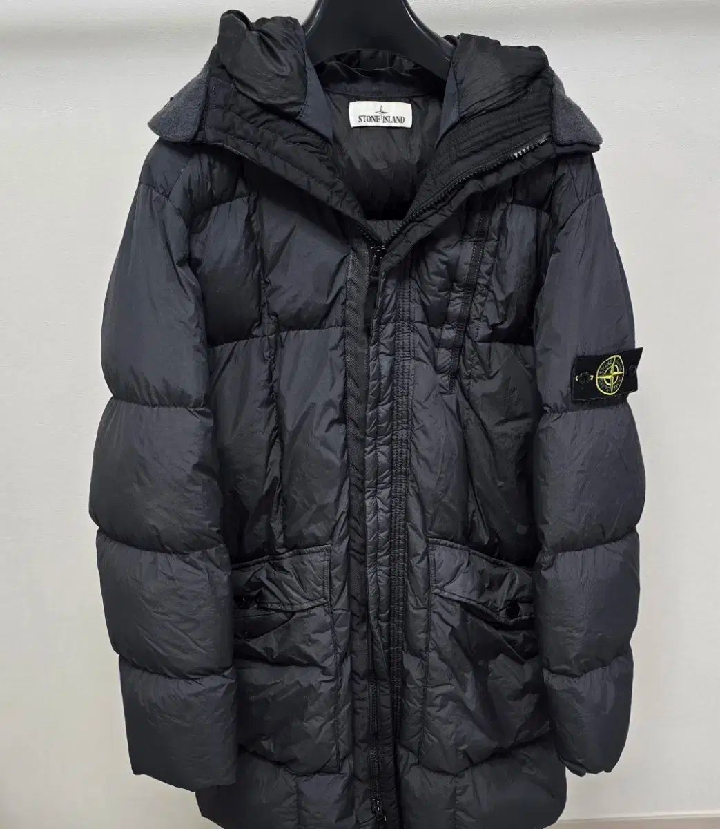 STONE ISLAND ストーンアイランド クリンクルレップス ロング丈ダウンパーカー L サイズ 100