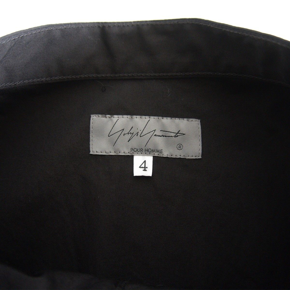 極美品】Yohji Yamamoto POUR HOMME【環縫いブロード スタンドカラー
