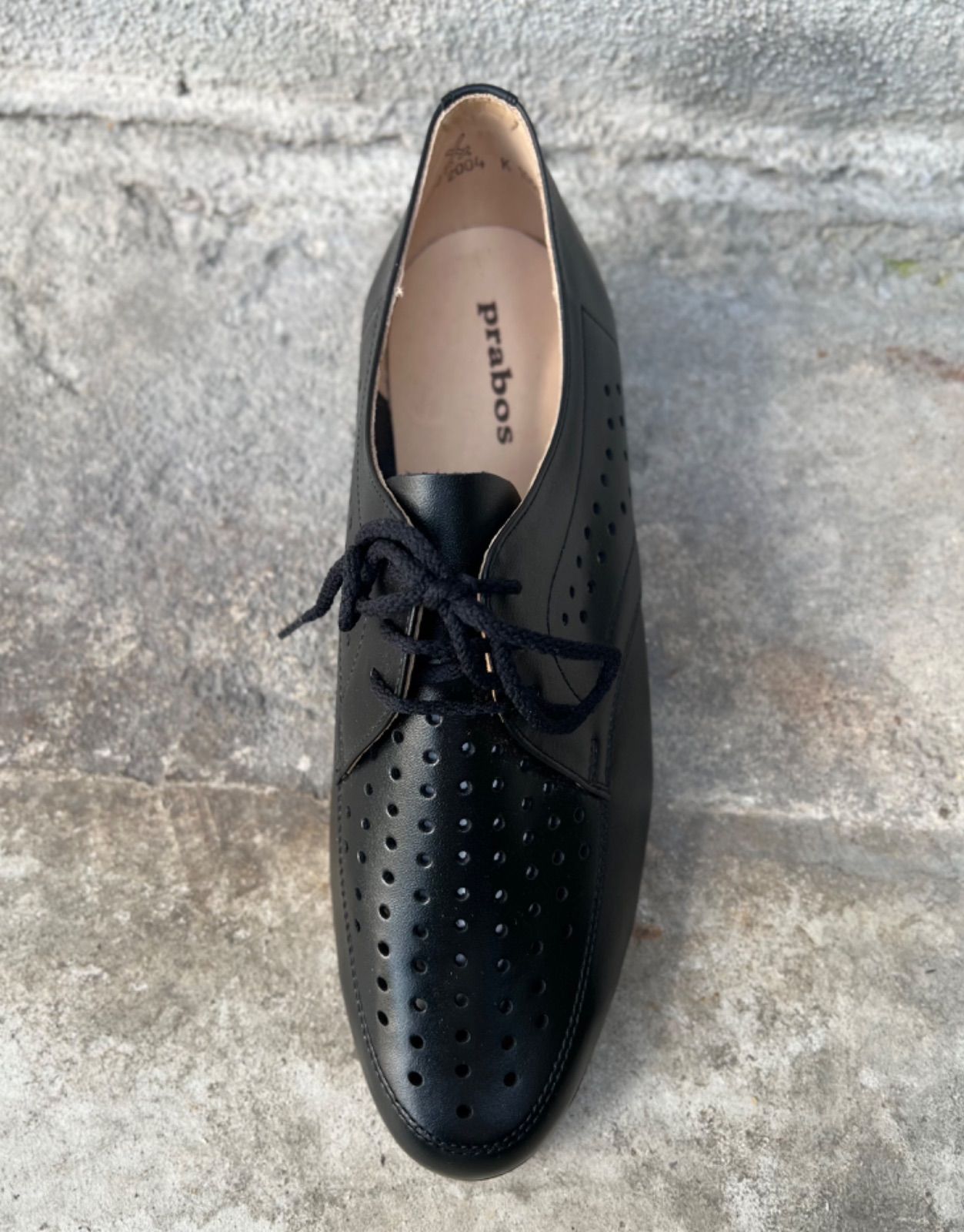 チェコ軍 パンチング ドレスシューズ ブラック 革靴 レディース メンズ 美品 DEAD STOCK / Czech Army Punching Leather Parade Shoes