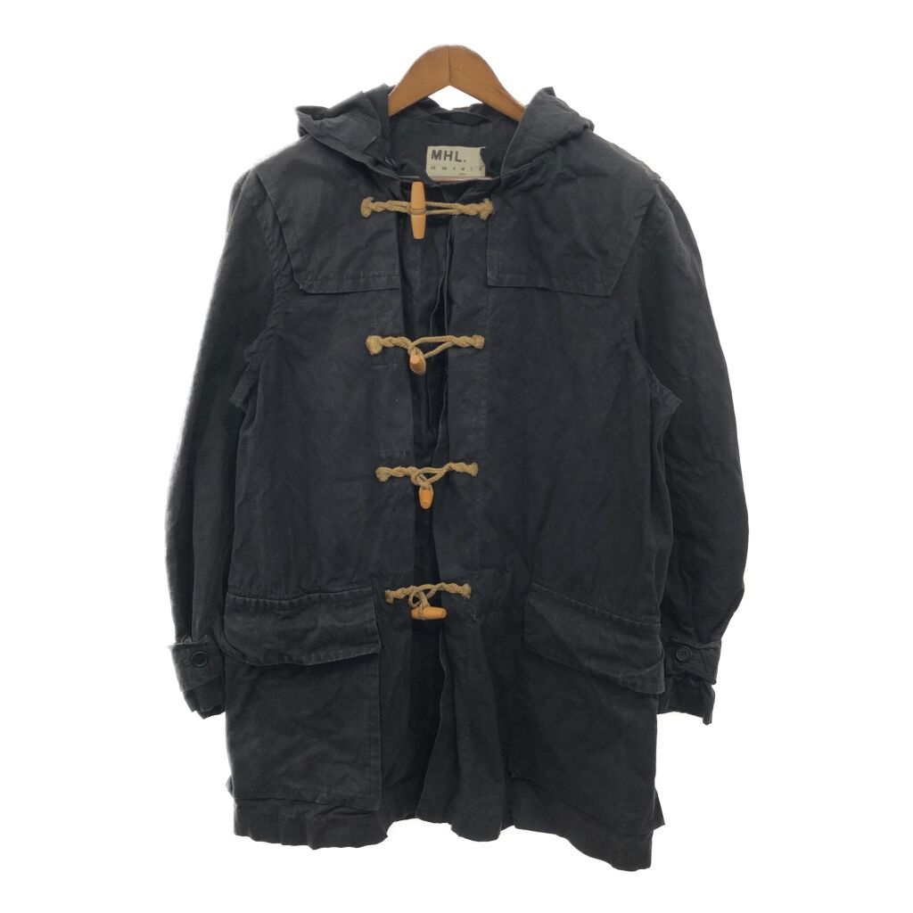 MHL. ダッフルコート オイルドジャケット ブラック (メンズ M) 中古 古着 R0223