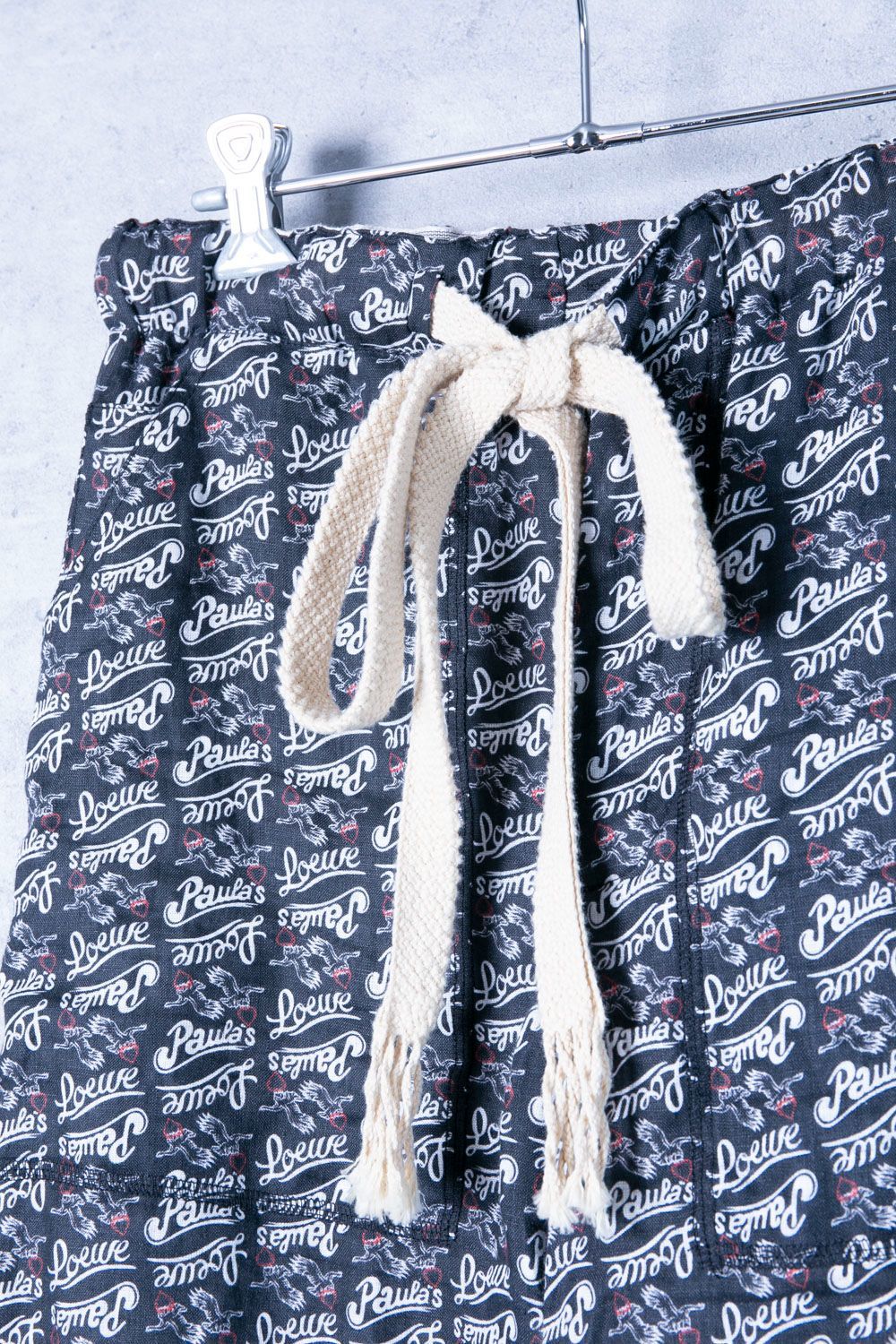 【美品】LOEWE paula's ibiza クロップド パンツ LOEWE + Paula's Ibiza cropped jacquard-woven ribbed stretch