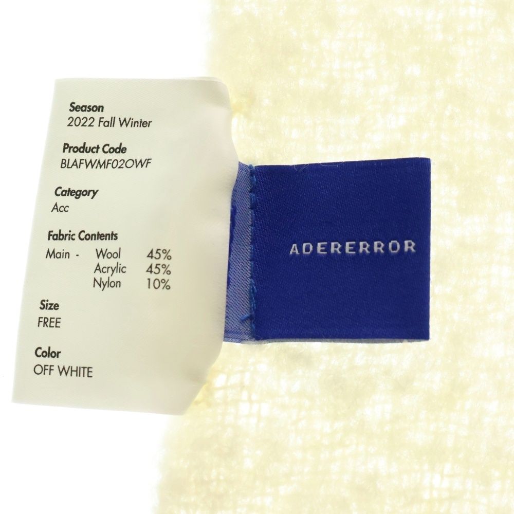 ADER ERROR アーダーエラー 22AW Albert else muffler ウール BLAFWMF02OWF オフホワイト KIN-KAAI_COM