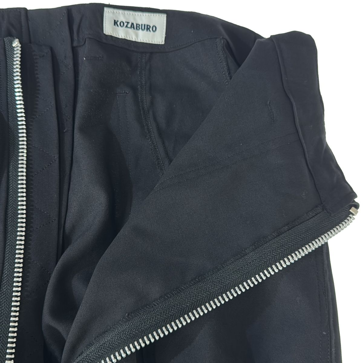 Sulvam ボンテージパンツ ジップ ブラック sulvam×KOZABURO サルバム コウザブロウ 19SS BONDAGE PANTS