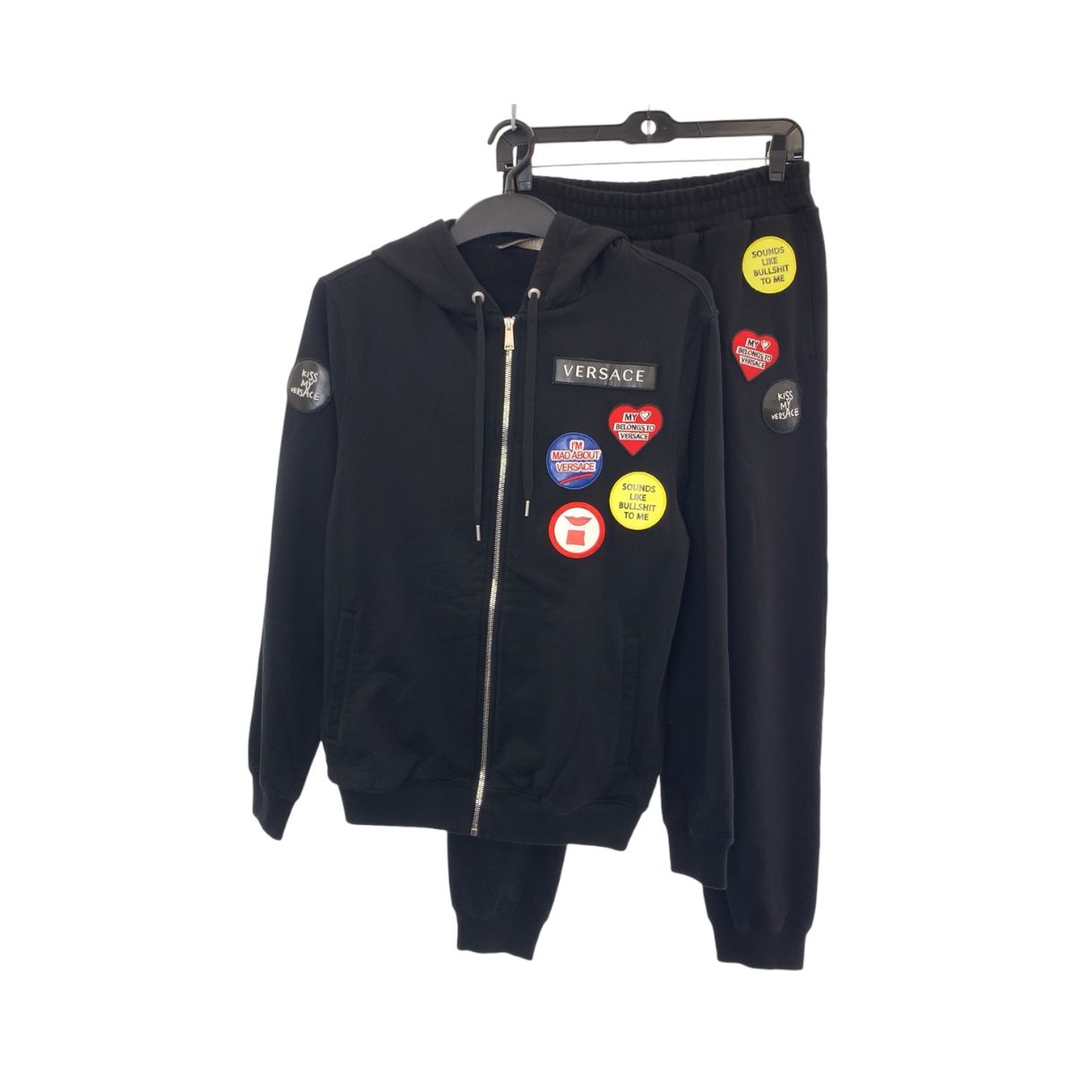 VERSACE ヴェルサーチ ⭐︎スウェット　パーカー 刺繍ロゴ フード黒ブラック 楽天市場】ヴェルサーチ（柄ロゴ）（パーカー｜トップス