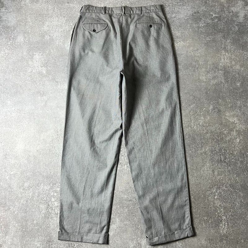 90s POLO RALPH LAUREN 千鳥格子 2タック コットン スラックス 90s POLO RALPH LAUREN 千鳥格子 2タック コットン スラックス