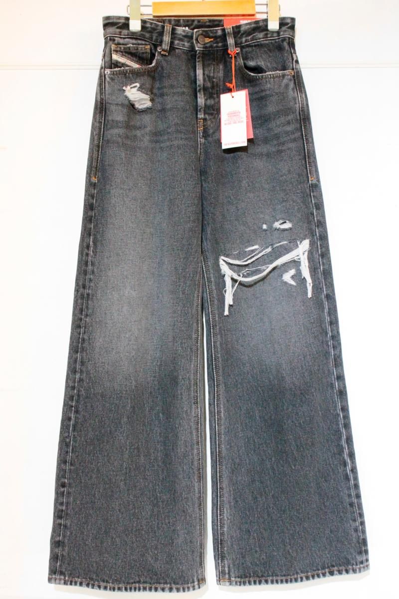 DIESEL メンズデニムパンツ 23 DIESEL/D-Rise/W23×L30/黒 ブラック