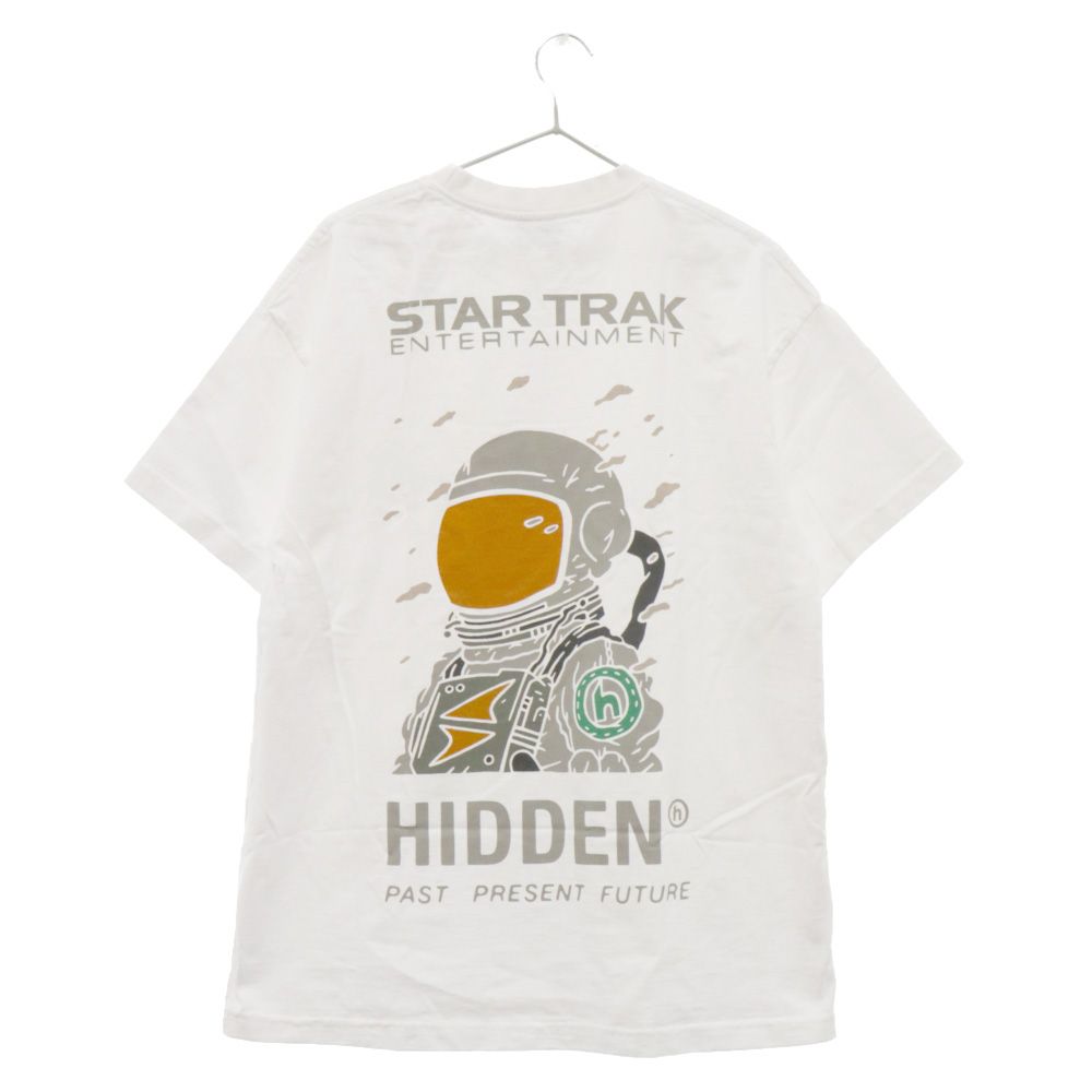 HIDDEN NEW YORK (ヒドゥンニューヨーク) STAR TRAK バックプリント 半袖Tシャツ ベージュ/ブラウン/ホワイト