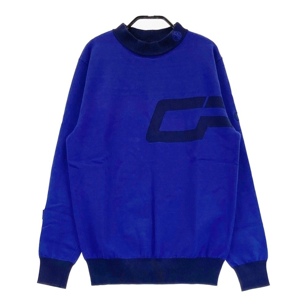 サイズ：S CPG GOLF シーピージーゴルフ  モックネックニット  ブルー系 [240101445512] ゴルフウェア メンズ ストスト サイズ：S CPG GOLF シーピージーゴルフ モックネックニット
