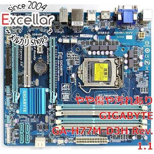 bn:7] GIGABYTE MicroATXマザーボード GA-H77M-D3H Rev.1.1 - 家電・PC