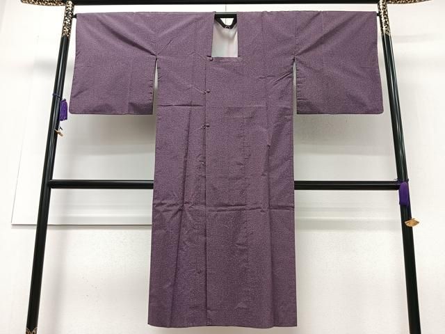 平和屋着物▽道行コート 雨コート 単衣 紬地 吉祥間道 ロング丈 正絹