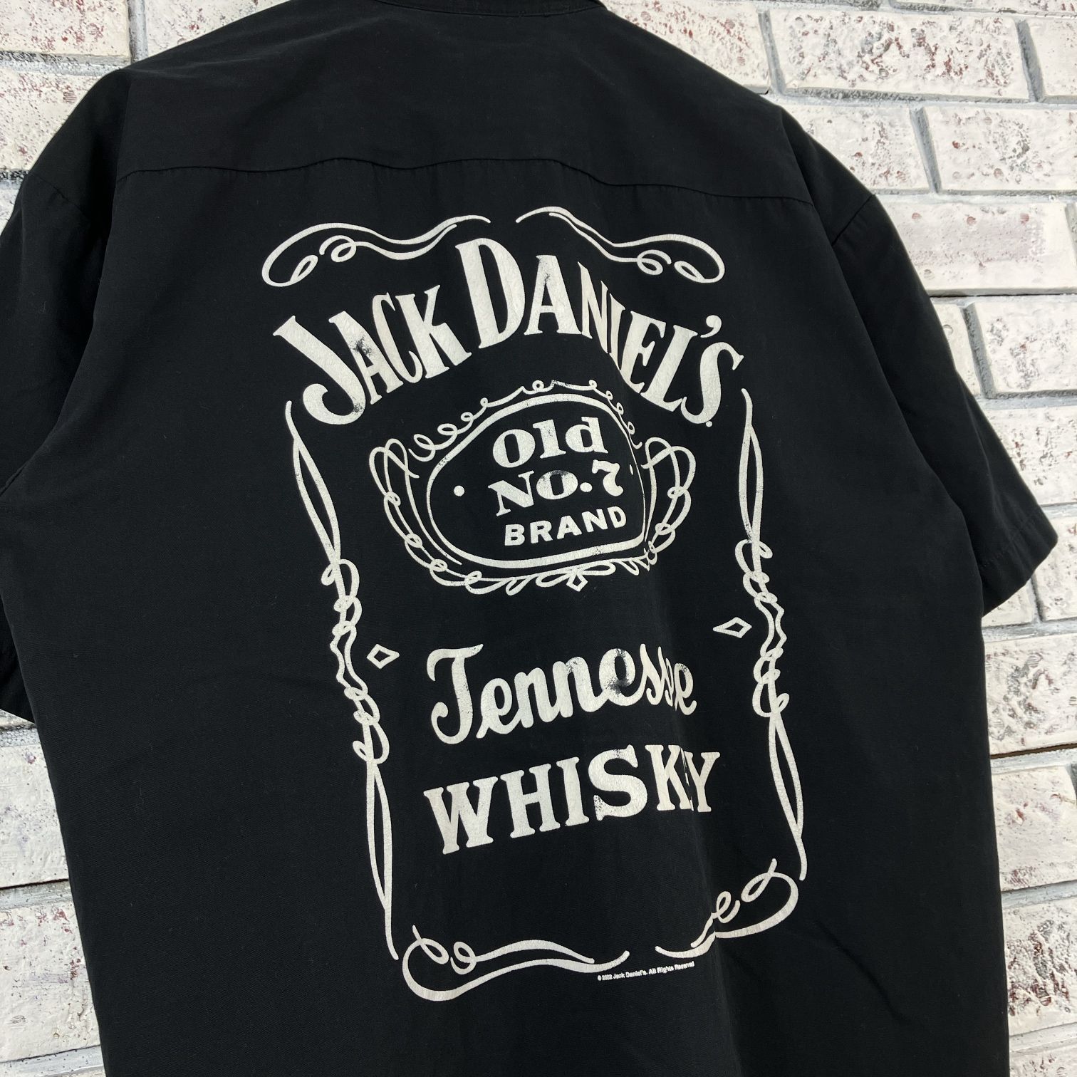 Jack Daniel's ブラック 半袖シャツ L Jack Daniel's Button-Up Long-Sleeve Shirt - Black - WearYourBeer