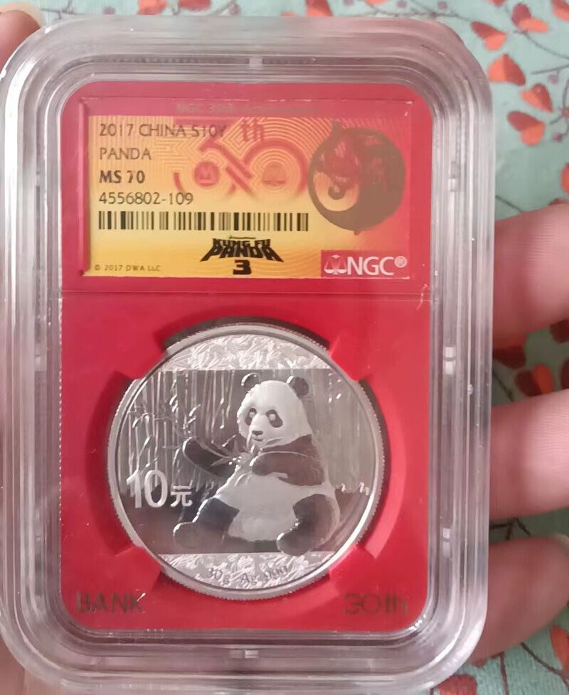 2017 China S10Y Panda Silver Coin 30th Anniversary MS70 NGC Limited Edition Red