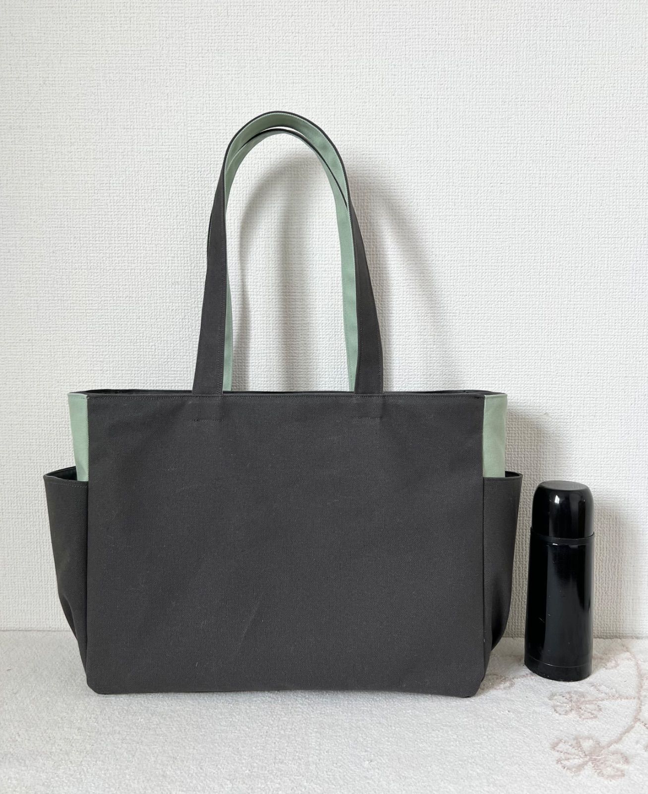 XLサイズ】チャコール＆スモーキーセラドン 8号倉敷帆布使用