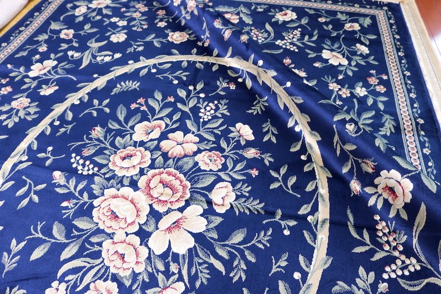 ペルシャ柄絨毯 160×230 新品未使用 ラグ カーペット ネイビー 訳あり