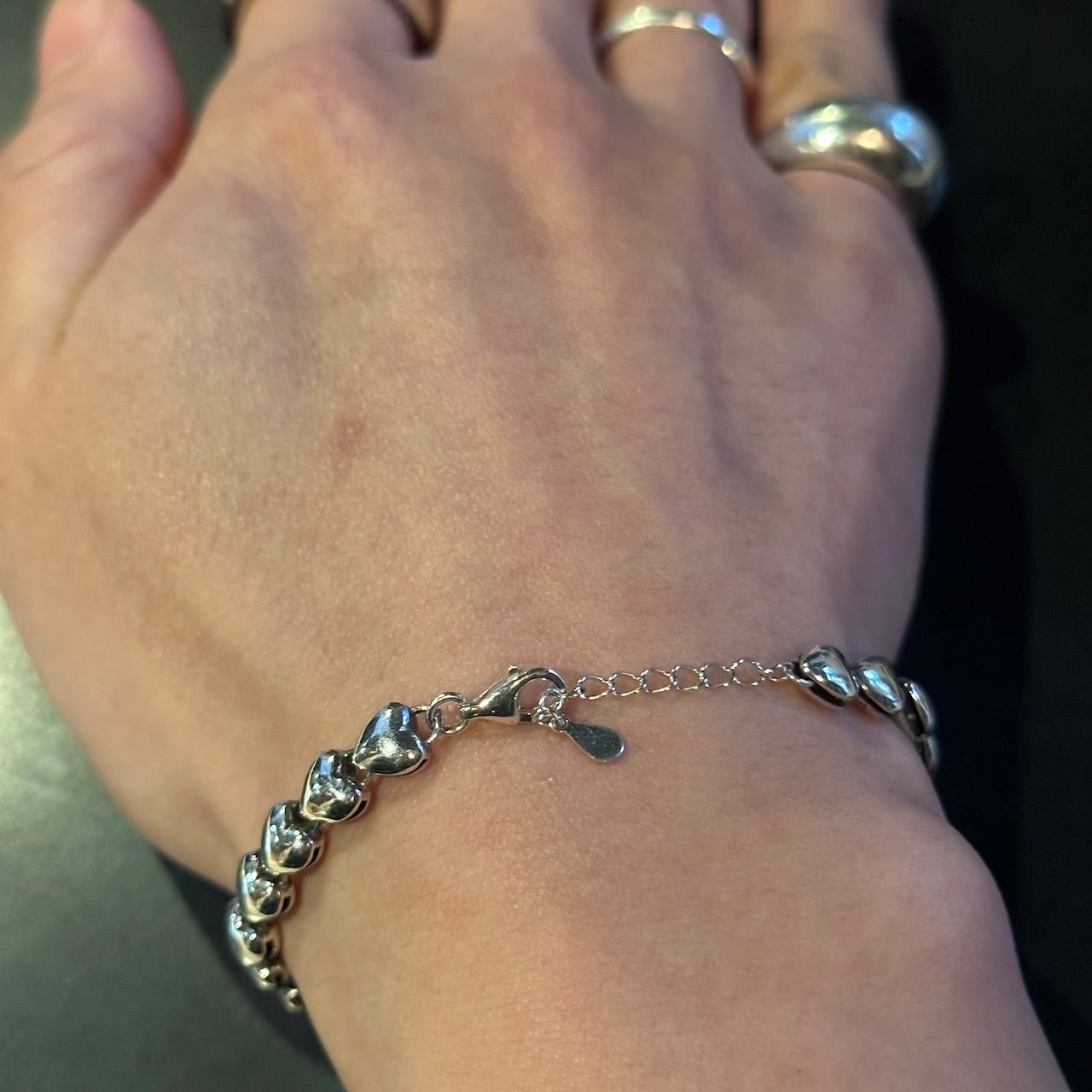 SILVER925 CONTINUE HEART BRACELET/シルバー 【公式通販】