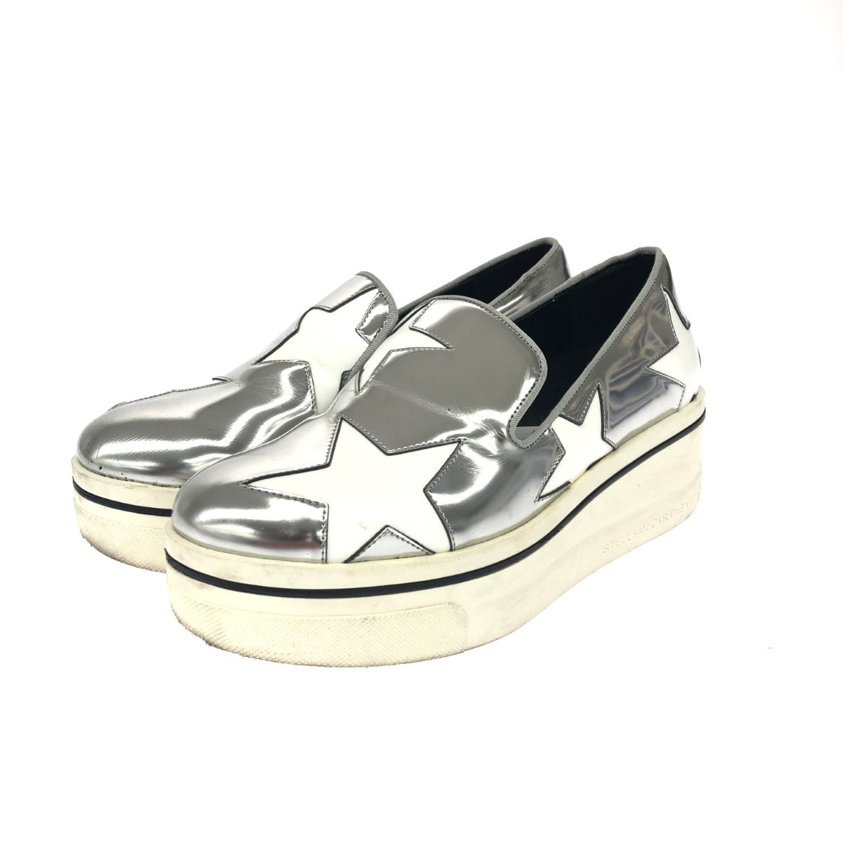 STELLA McCARTNEY ステラマッカートニー エリス 表記サイズ 35 プラットフォーム|スター ホワイト|シルバーカラー レディース | 240001161209