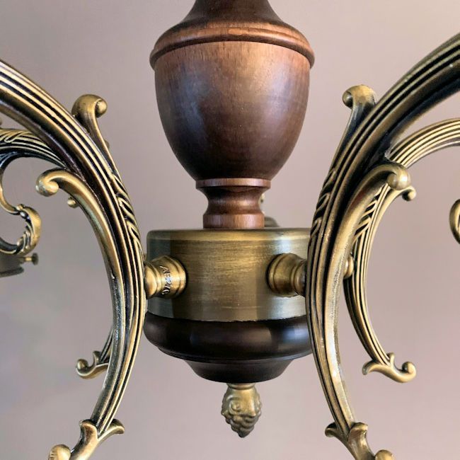 レトロ調大正浪漫溢れる 丸ガラス５灯シャンデリア 天井照明 シーリングライト 1344 NEXPOTALLINN_EU