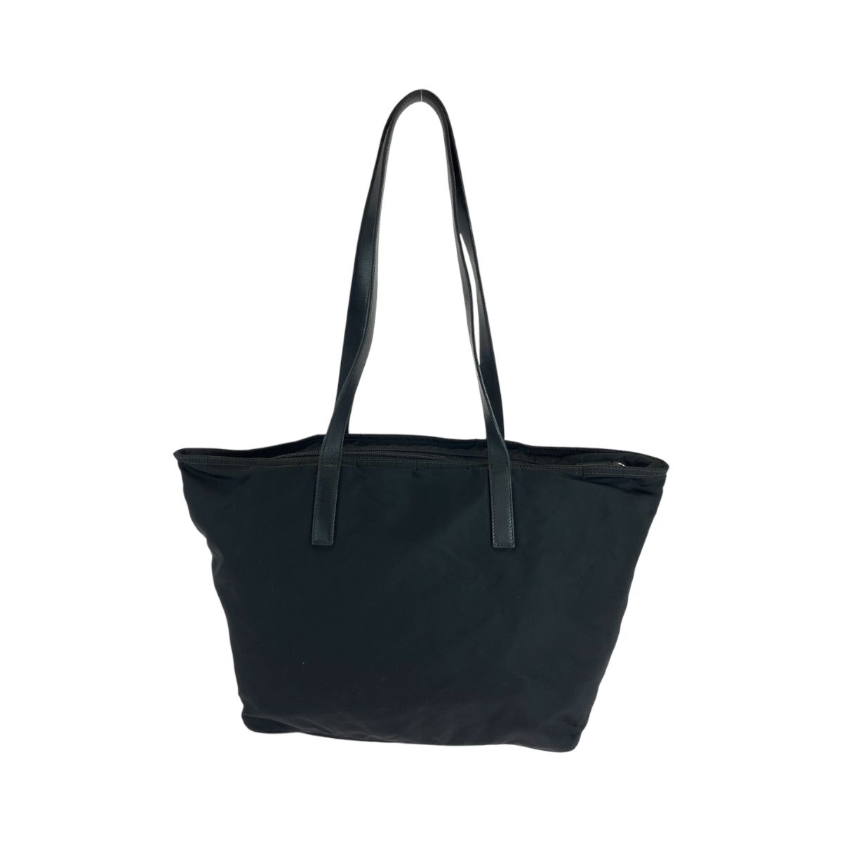 美品 PRADA プラダ テスート 三角ロゴプレート ブラック 黒 シルバー 