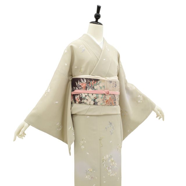 平和屋着物○訪問着 駒刺繍 松竹梅吉祥文 金彩 正絹 逸品 未使用  