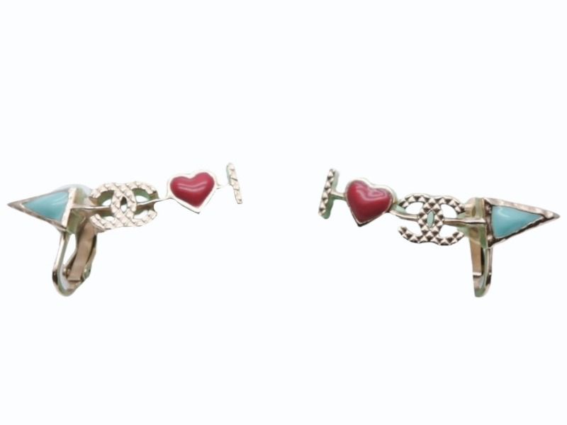 CHANEL シャネル ココマーク アローハート ピアス 両耳 アクセサリー A17P刻印 4.3g ゴールド 4b006429