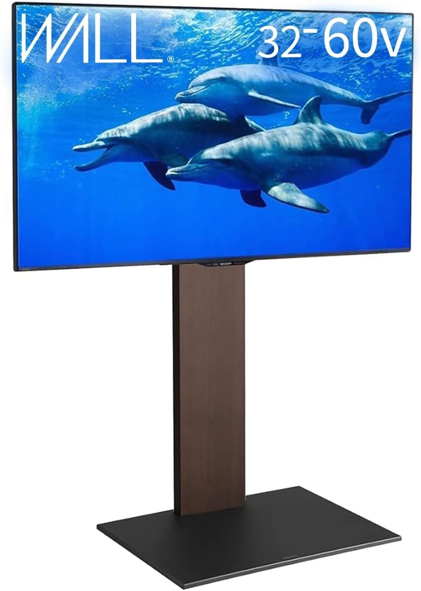 【開封済・未使用品】イコールズ テレビ台 壁寄せテレビスタンド WALL V2 ハイタイプ 2020モデル 32～60V対応 ウォールナット