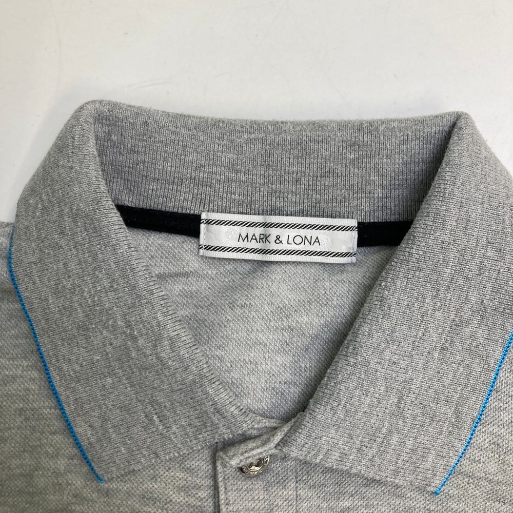 サイズ：M MARK&LONA マークアンドロナ 半袖ポロシャツ グレー系