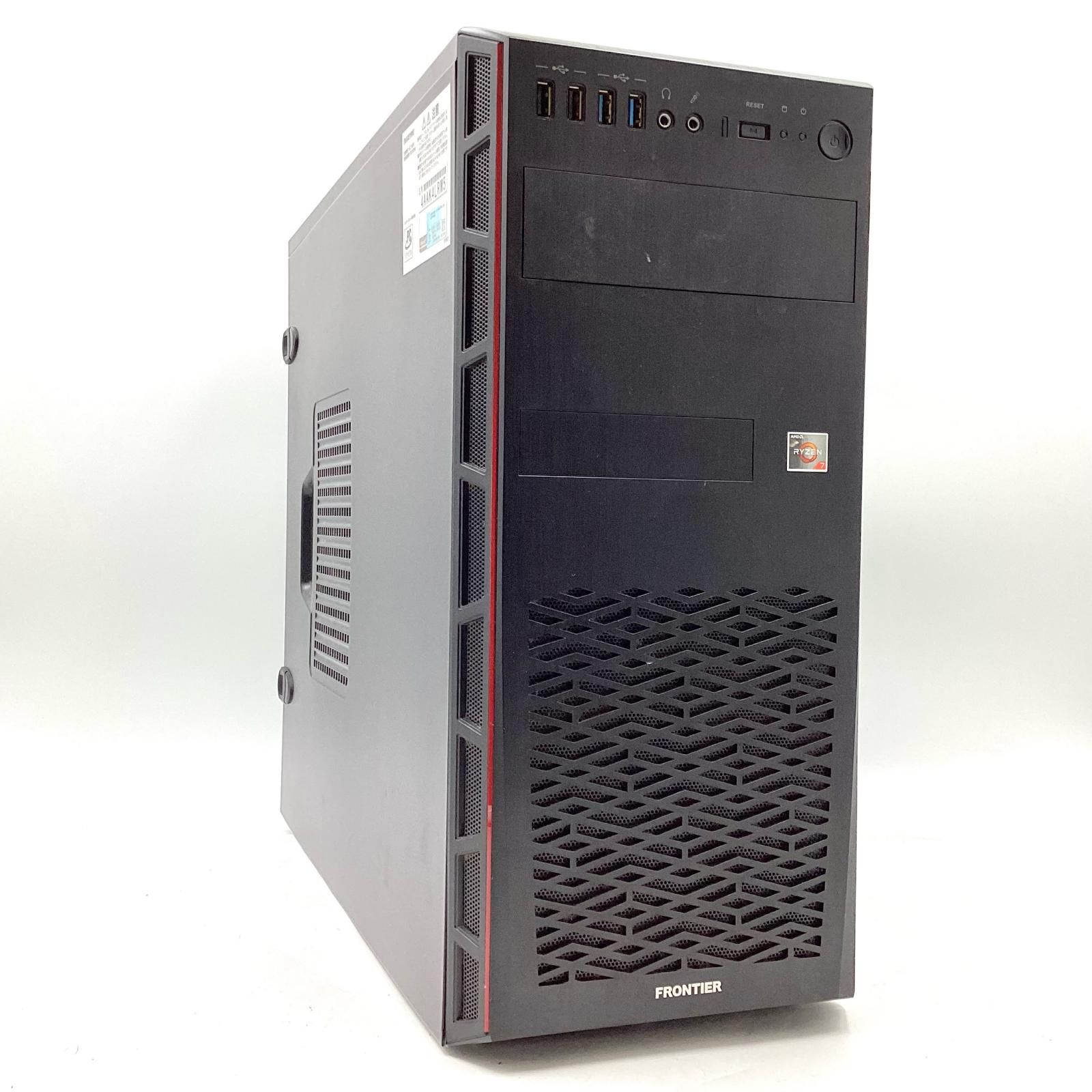 【全額返金保証】【最速発送】フロンティア FRGAB450F/WS5/NTK Ryzen 7 3700z 32GB M.2 1TB RTX 2070 SUPER 動作確認済