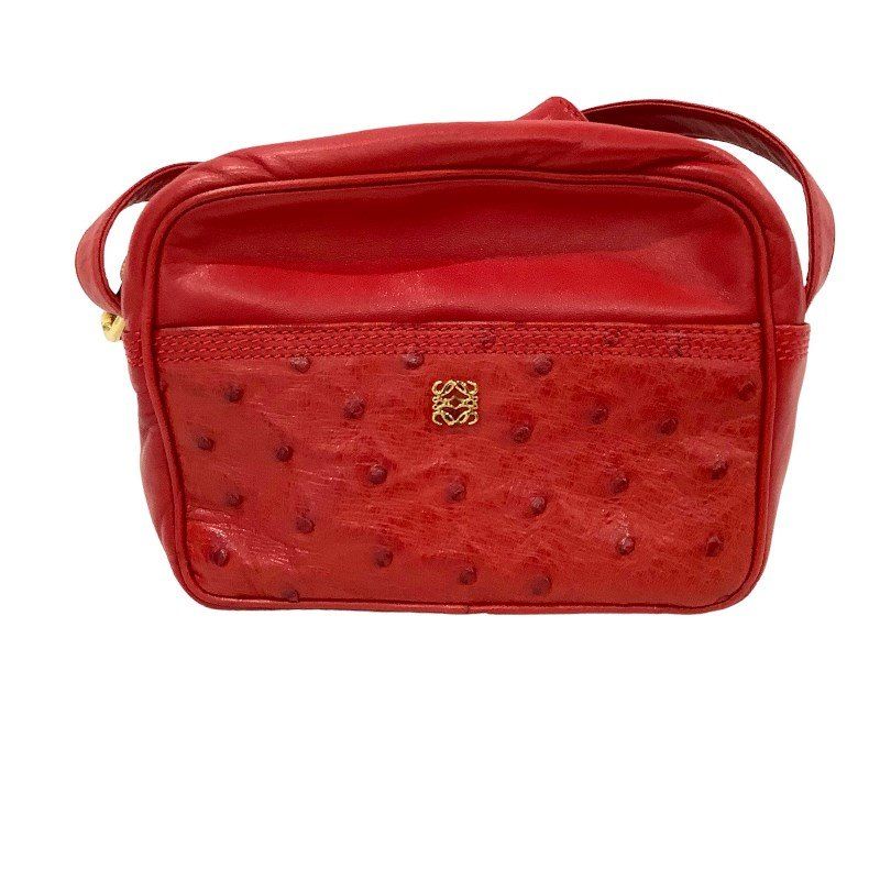 LOEWE ロエベ　オーストリッチ　ショルダーバッグ　ポシェット LOEWE ロエベオーストリッチショルダーバッグポシェット