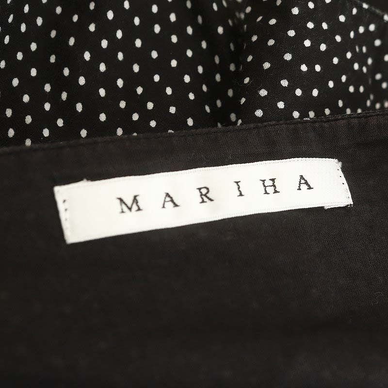 マリハ MARIHA 夏の光のドレス ドット柄 ワンピース 36 黒 白 /MI □OS