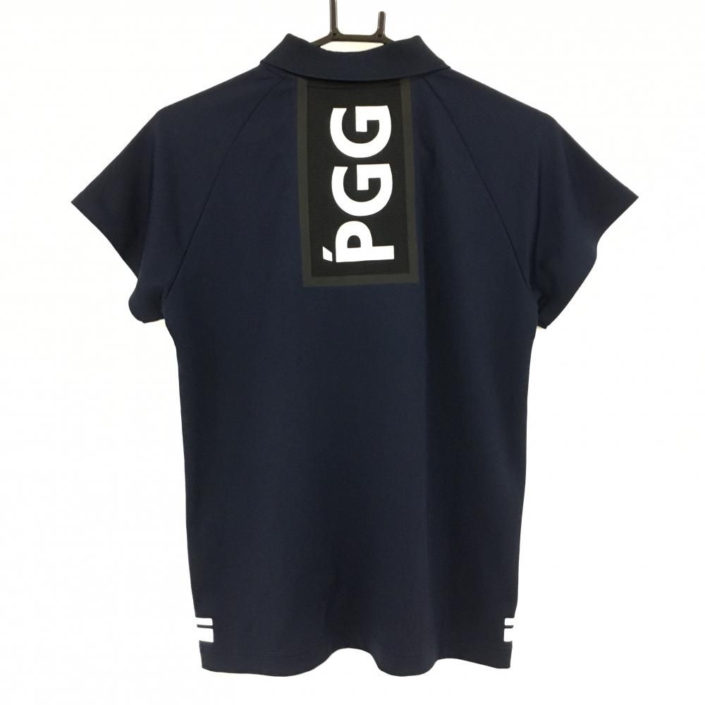 ☆特価☆【超美品】PGG パーリーゲイツ 半袖ポロシャツ ネイビー×白  
