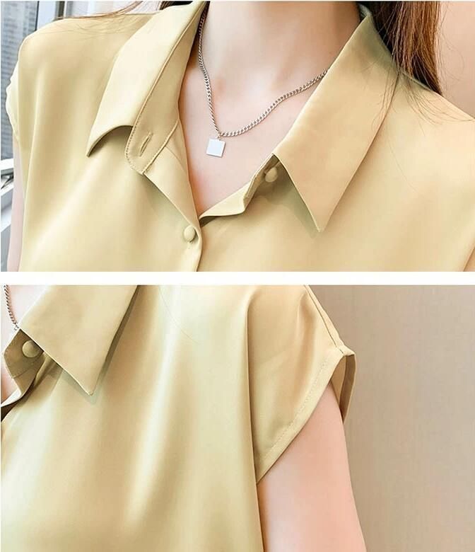 ブラウス レディース シャツ フレンチスリーブ シフォン シャツ