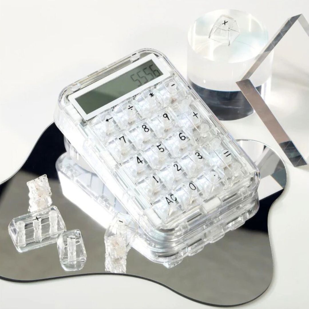 Coolkiller カスタム 電卓 クリアキャップ 韓国 即納】Coolkiller 電卓 12桁 テンキー 計算機 透明 かわいい おしゃれ