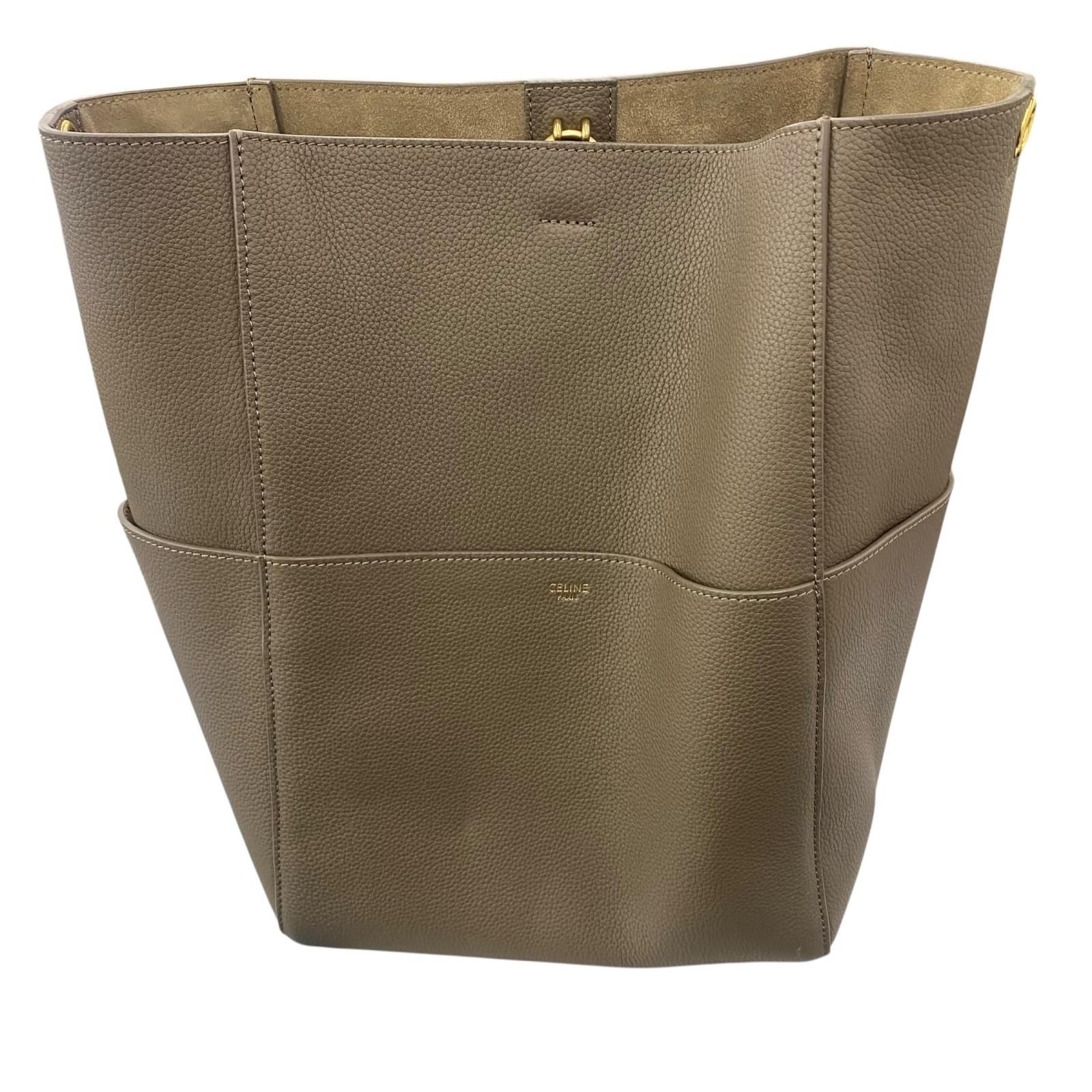 186005 CELINE セリーヌ CELINE サングルバケット ミディアム グレージュ レディース [0000000000472] 186005 CELINE セリーヌ CELINE サングルバケット ミディアム