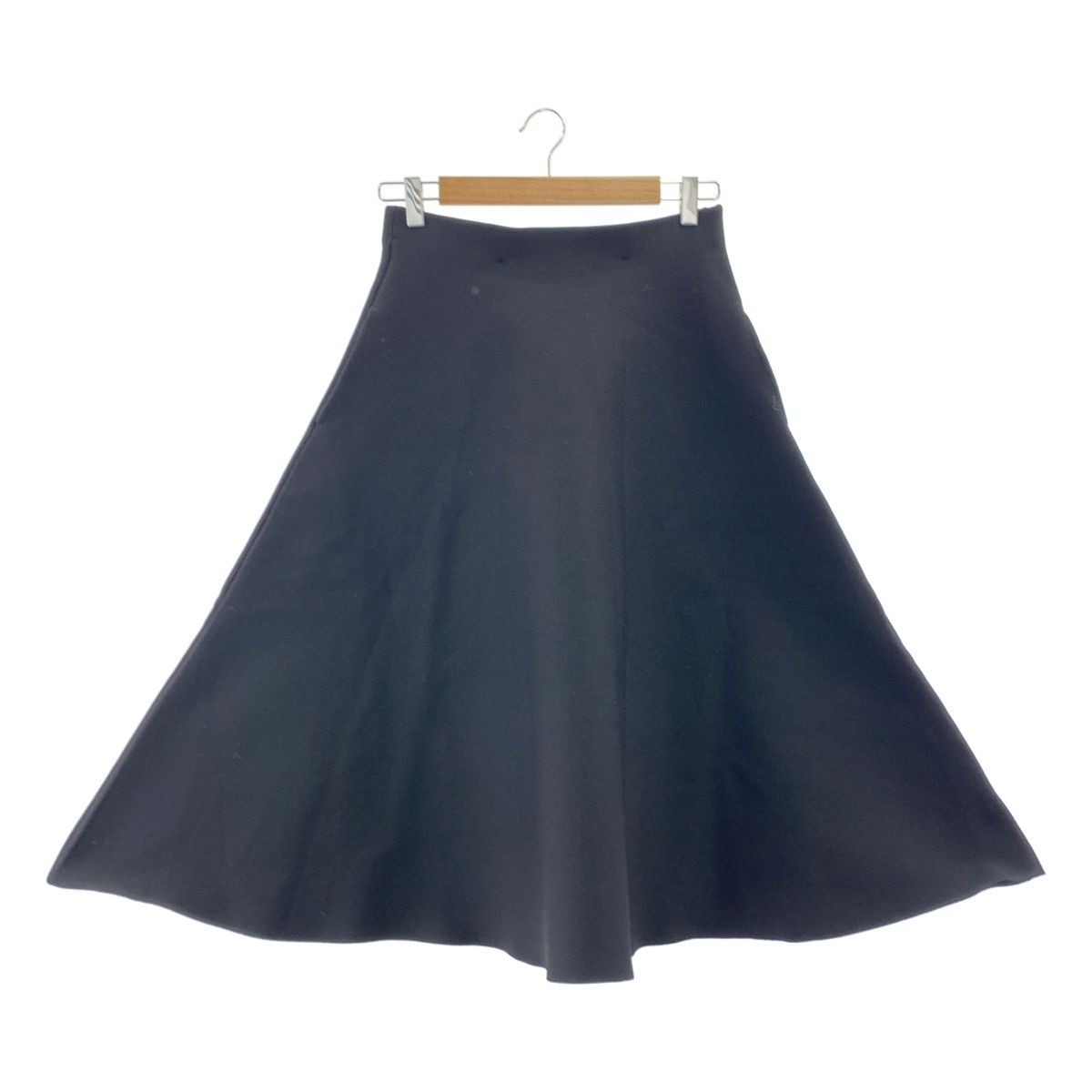 MADISON BLUE | マディソンブルー | DOUBLE FACE MI-MOLLET FLARE ダブルフェイス スカート | 02 M | ブラック | レディース