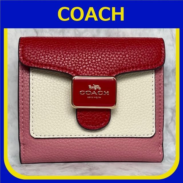 COACH コーチ ペッパー ウォレット カラー ブロック - メルカリ