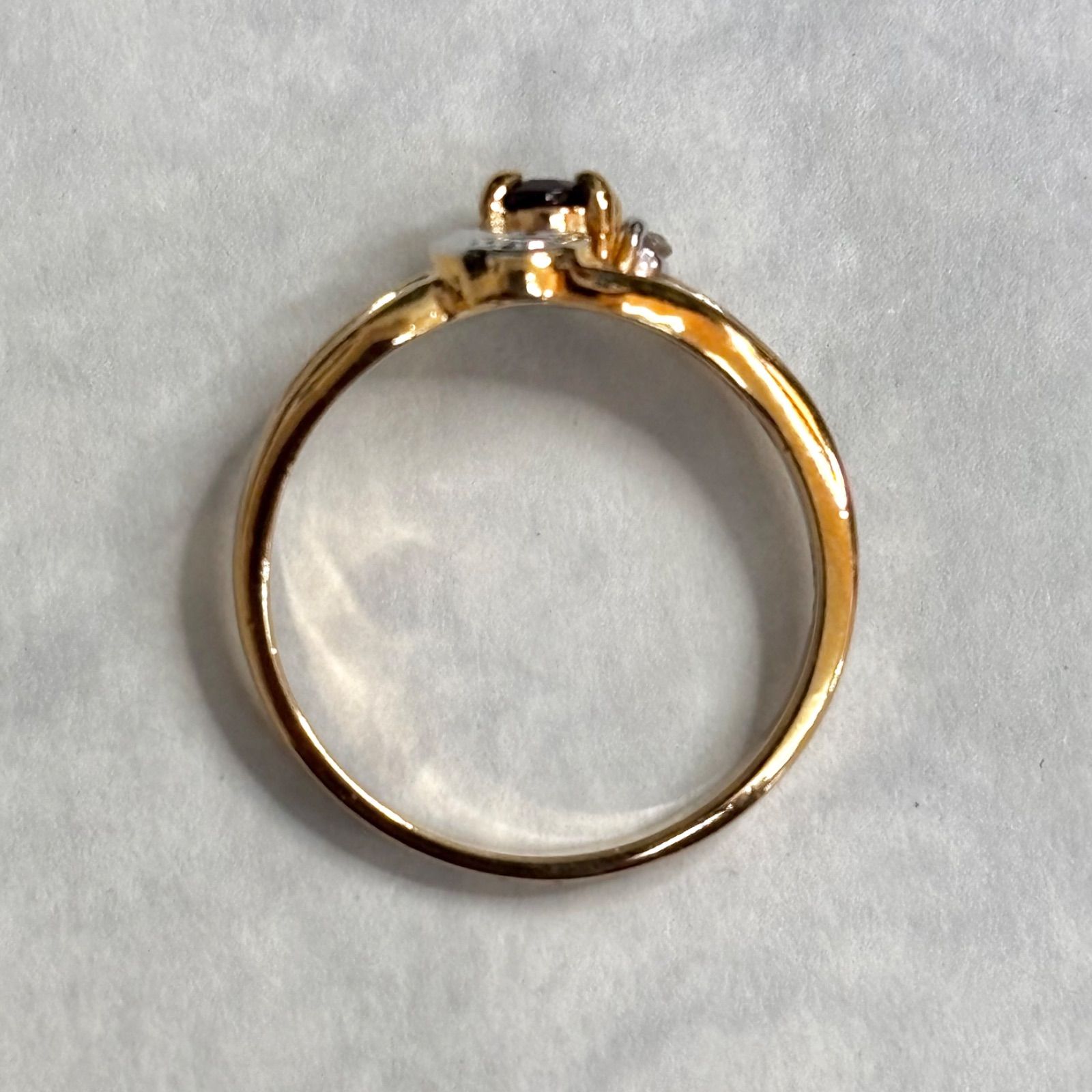 美品⭐️シルバー925と赤石の指輪】 刻印は925 リングサイズ約11