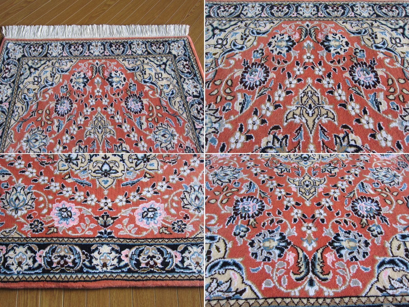 イラン製　ラグ　カーペット　絨毯 122X82】イラン直輸入☆ナイン産ペルシャ絨毯・カーペット・ラグ