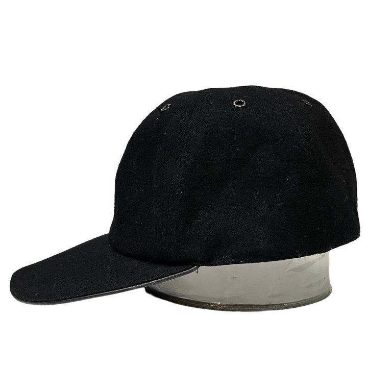 Yohji Yamamoto Pour Homme ウールフラノ6パネルレザーロングブリム 