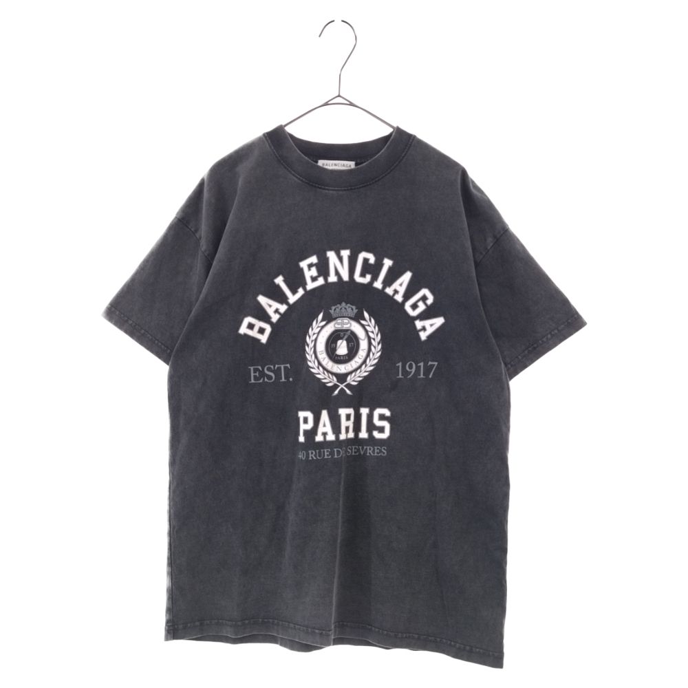 BALENCIAGA (バレンシアガ) 22AW Black College 1917 T-Shirt カレッジ ...