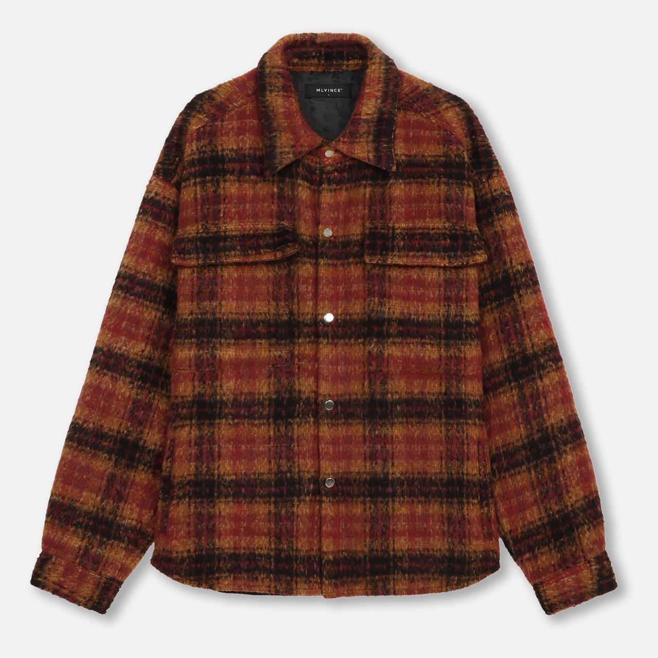 MLVINCE メルヴィンス OVERSIZED CHECK JACKET BROWN ストリート