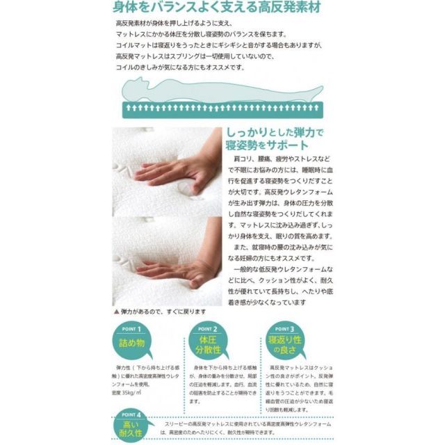 マットレス クイーン 高反発マットレス テンセル×4Dメッシュ K20-Q NEXPOTALLINN_EU