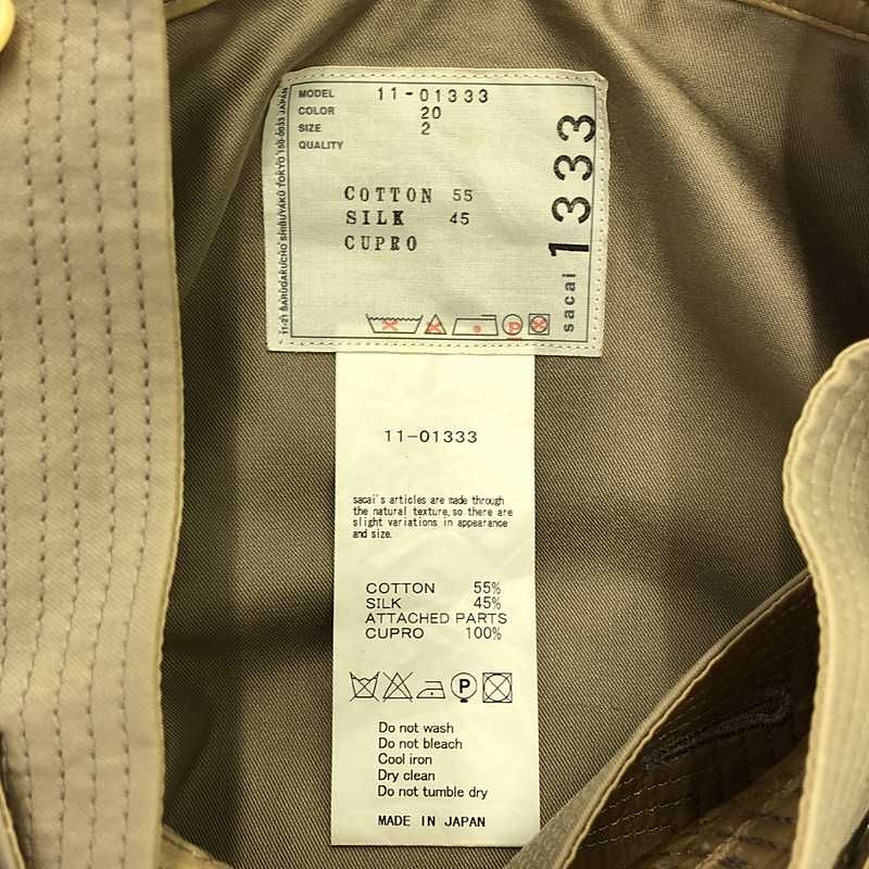 sacai / サカイ | コットン シルククロップドショート ケープトレンチ  