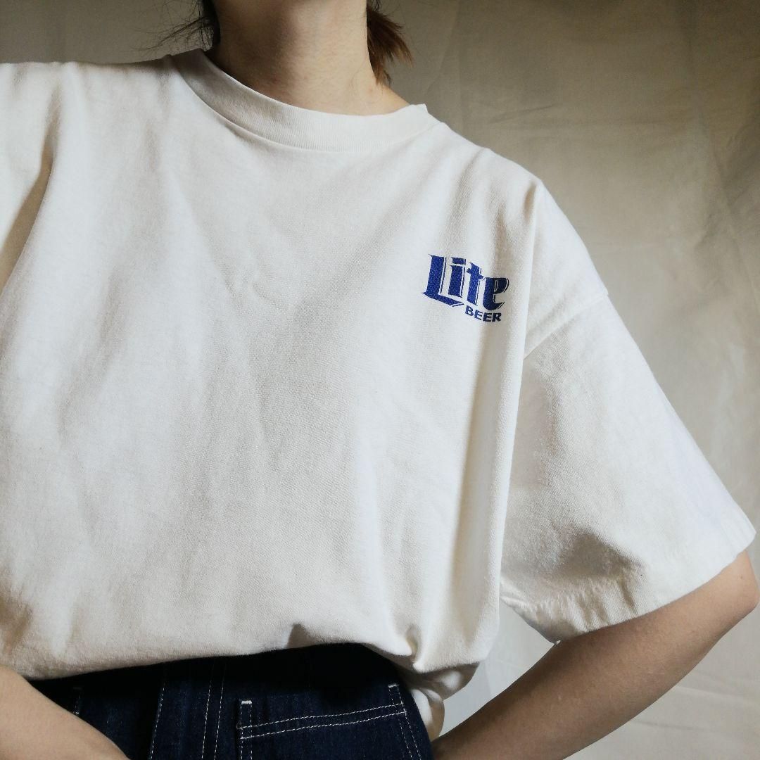 希少 MADE IN USA製 90s Reebok バックプリントロゴプリントT
