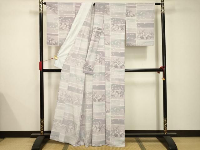 色紙花文 洗える着物