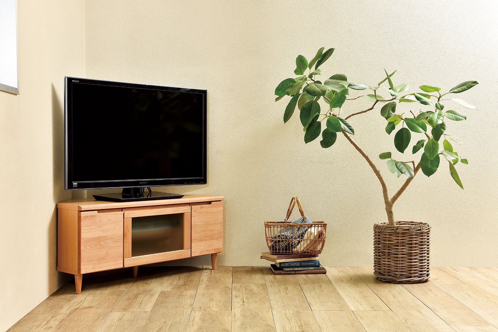 H45 NA アルダー 100HTV フィン TVボード ナチュラル ローボード コーナー WWW_MEBLE-SODAR_PL