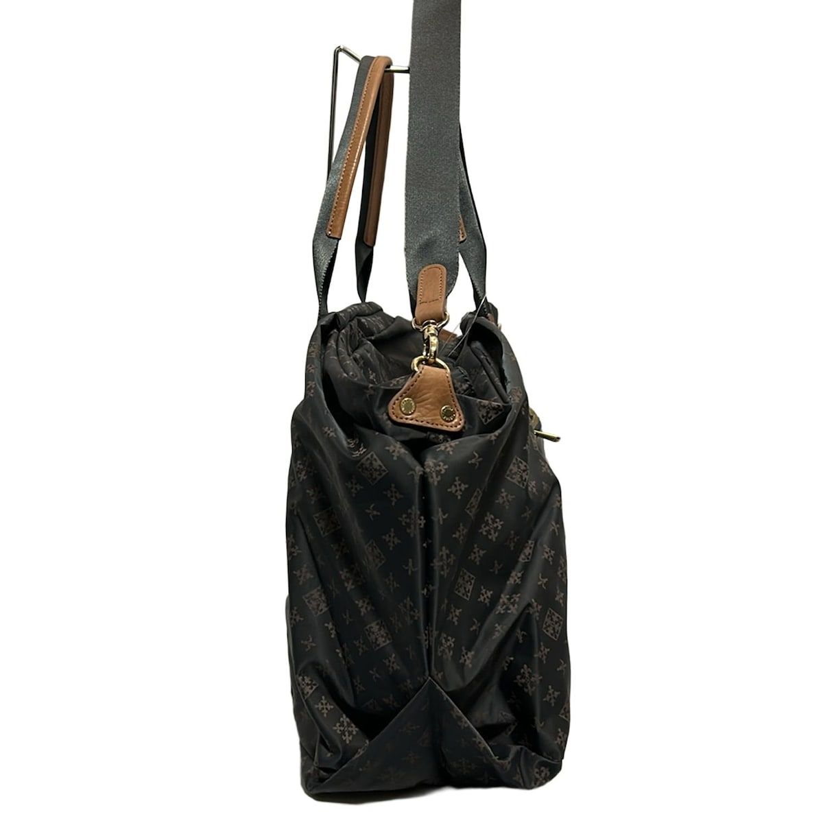 russet ラシット ボストンバッグ - ダークグレー×ダークブラウン×ブラウン 本体ロックなし レザー