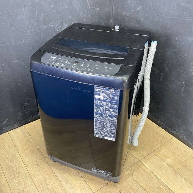 送料無料 アイリスオーヤマ 全自動洗濯機 【中古】 ITW-80B01-B 2024年 