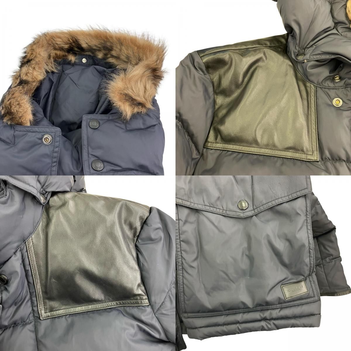 186000 COACH コーチ ダウンジャケット フード付き Sサイズ F85822 NAV