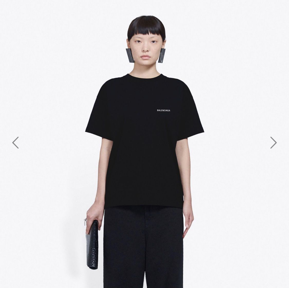 注目 BALENCIAGA バレンシアガ Tシャツ ブラックＳサイズ Tシャツ